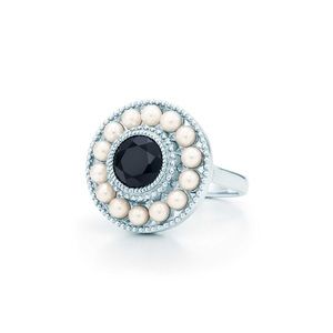 Tiffany & Co Ziegfeld Collection Pearl & Onyx Ring